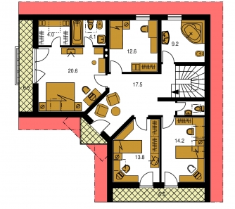 Floor plan of second floor - PREMIER 140